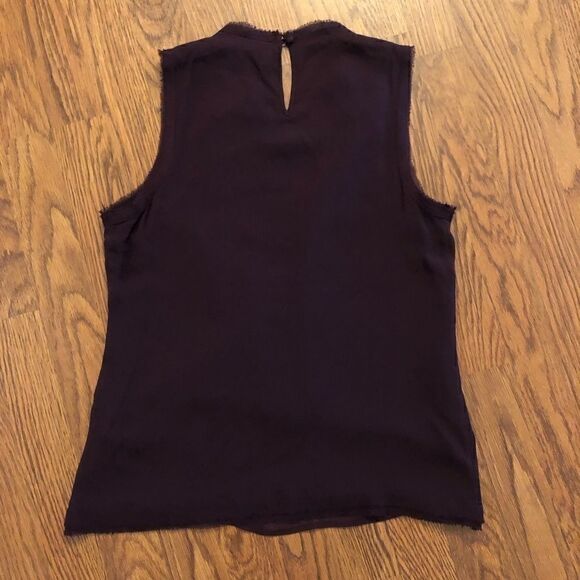 Vince | Plum Purple Silk Chiffon Blouse - Picture 2 of 5